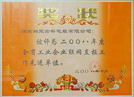 2008年度全省工業(yè)企業(yè)聯(lián)網(wǎng)直報(bào)工作先進(jìn)單位.JPG